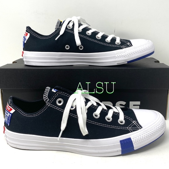 Converse Ctas Canvas Low Black Rush Blue Men’s - Picture 2 of 10